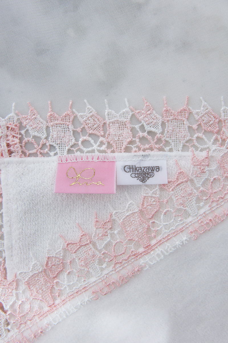 近沢レース店 × stina leotard handkerchief 【2枚set】/ pink-white