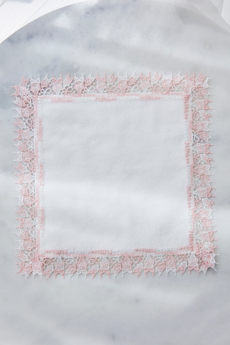 近沢レース店 × stina leotard handkerchief 【2枚set】/ pink-white