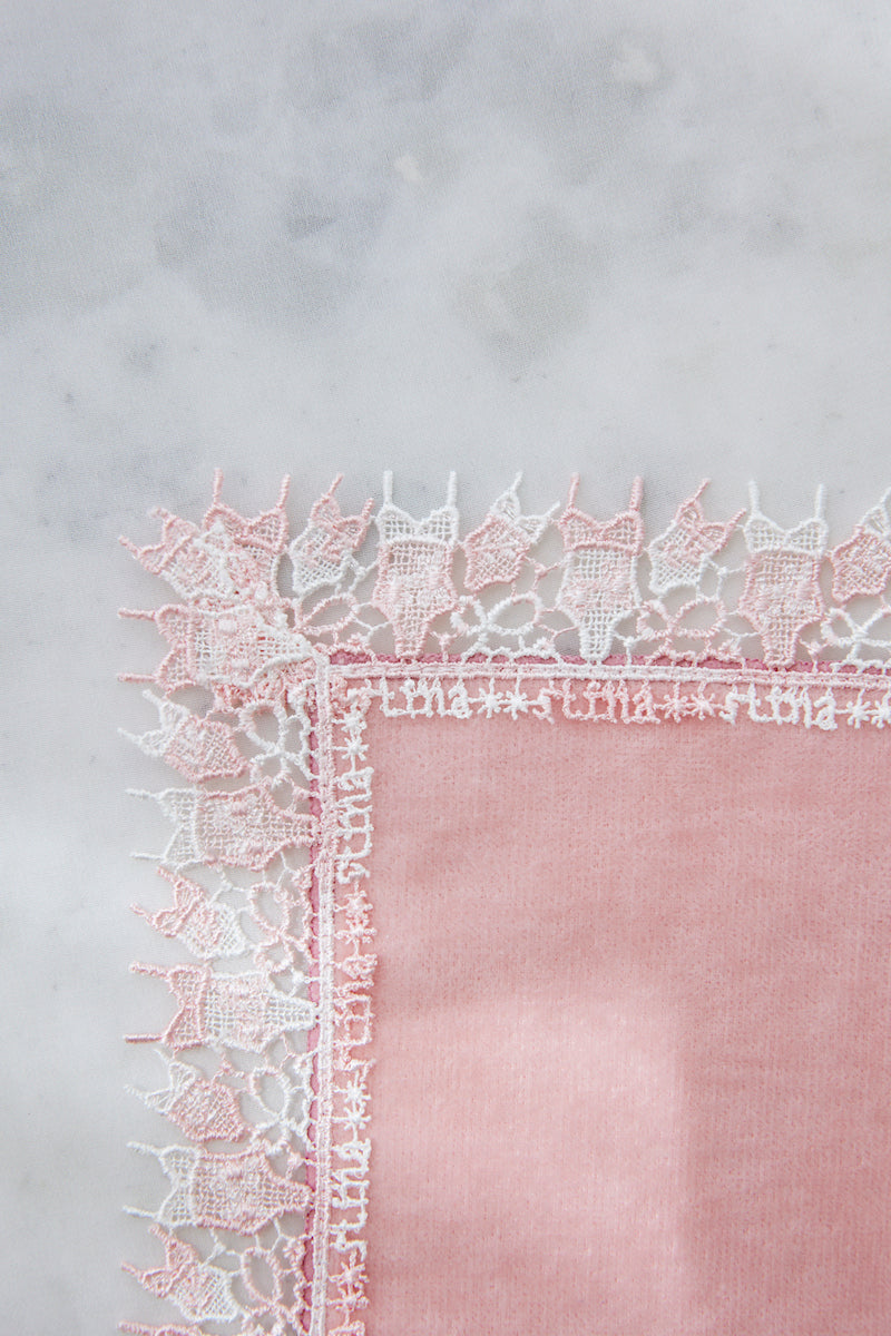 近沢レース店 × stina leotard handkerchief 【2枚set】/ pink-white