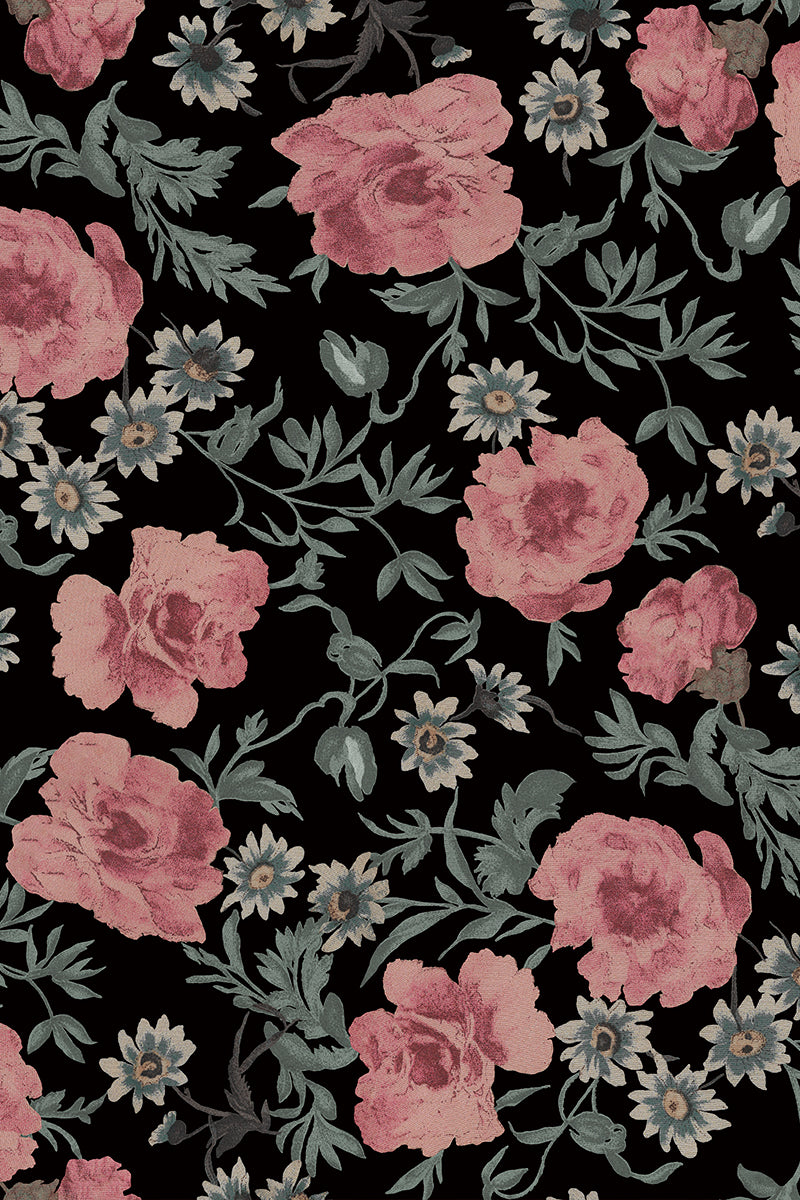 type K boat neck / old flower black