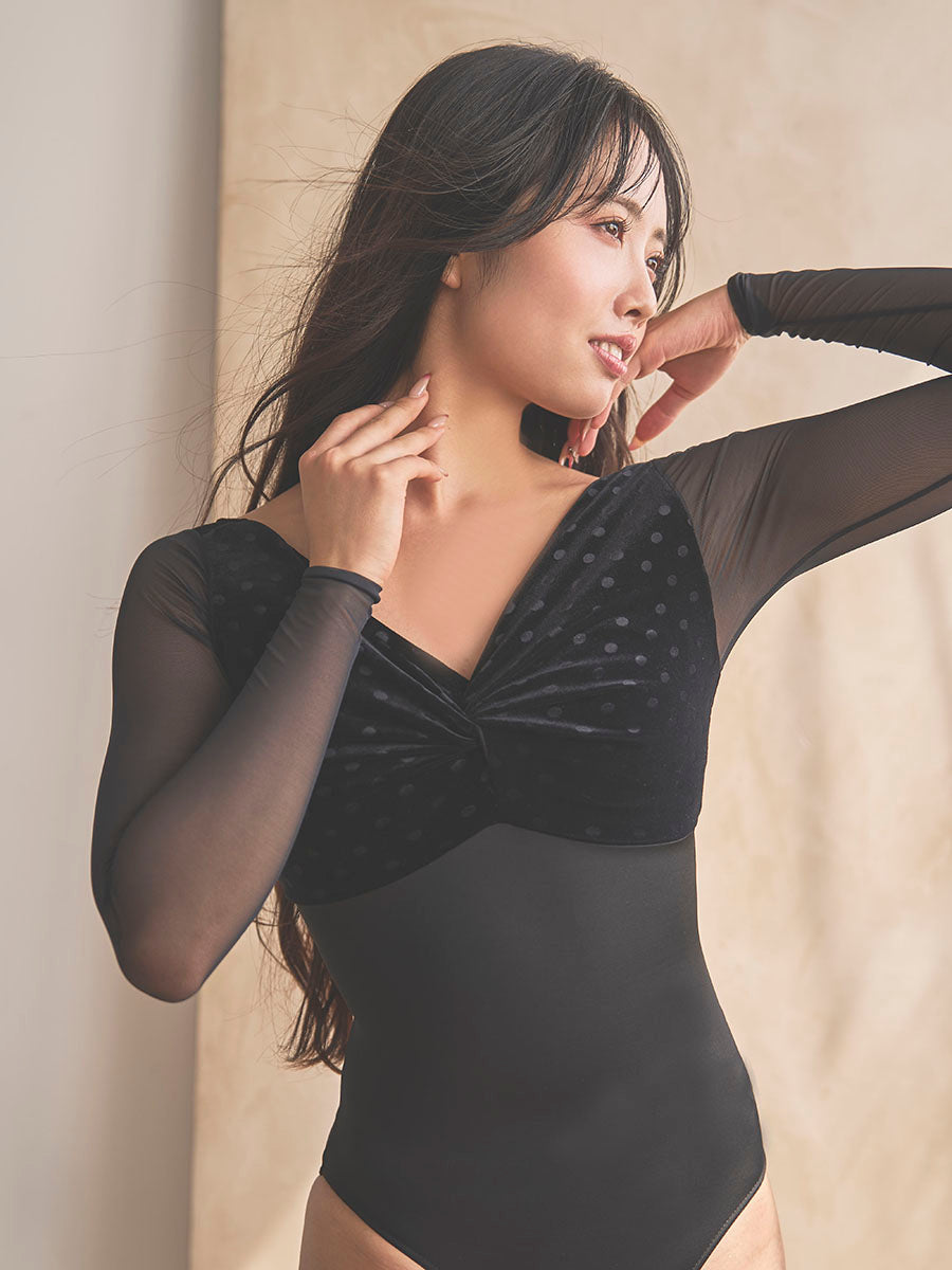 Retune.stina / Walts long / velours dot black