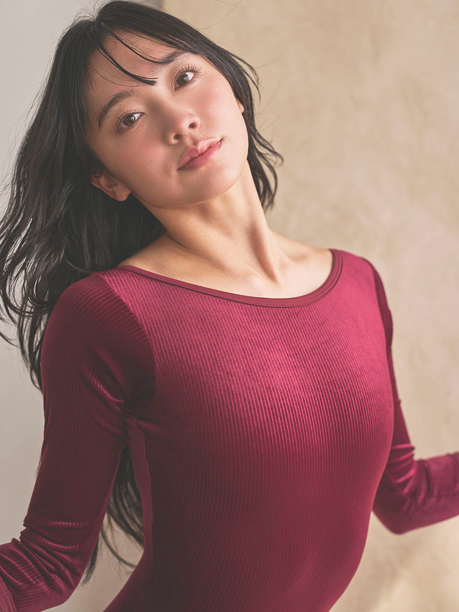Retune.stina / Nocturne / Ribbed velours Bordeaux