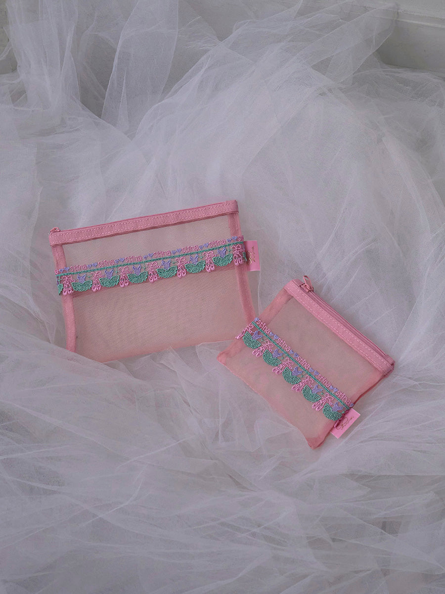 近沢レース店 × stina mini pouch