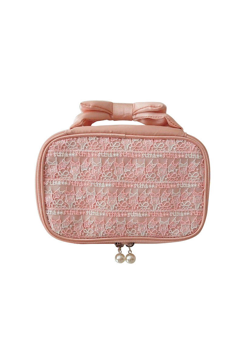 近沢レース店 × stina leotard vanity pouch