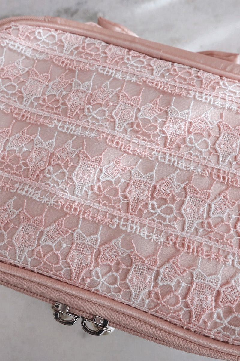 近沢レース店 × stina leotard vanity pouch