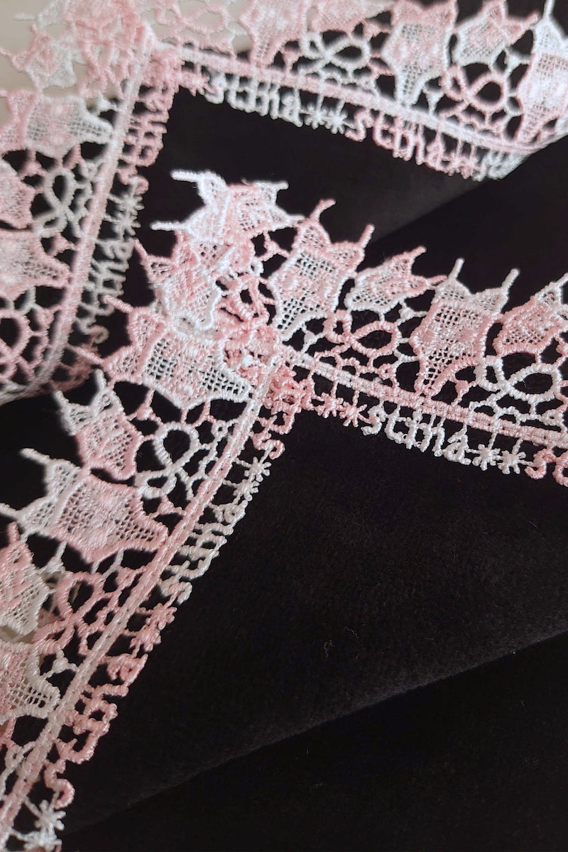 近沢レース店 × stina leotard handkerchief 【2枚set】/ black-black