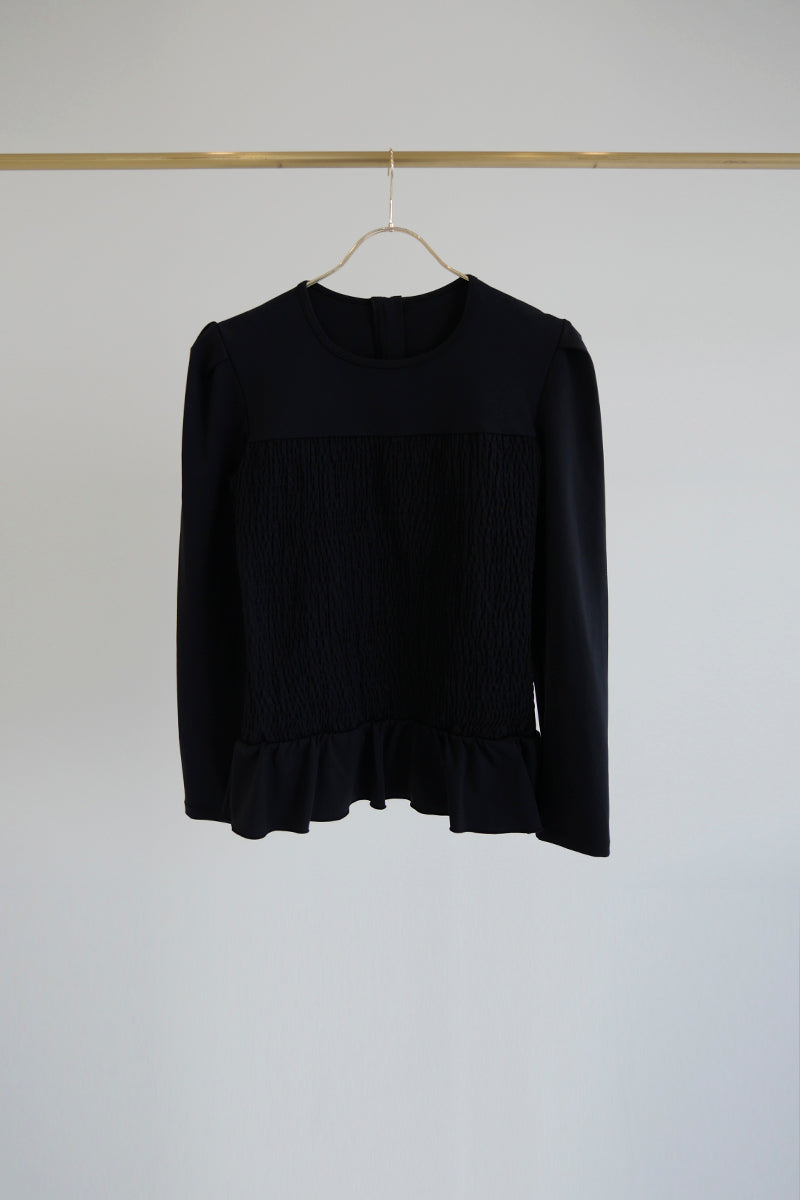 Prelude shirring tops long / black