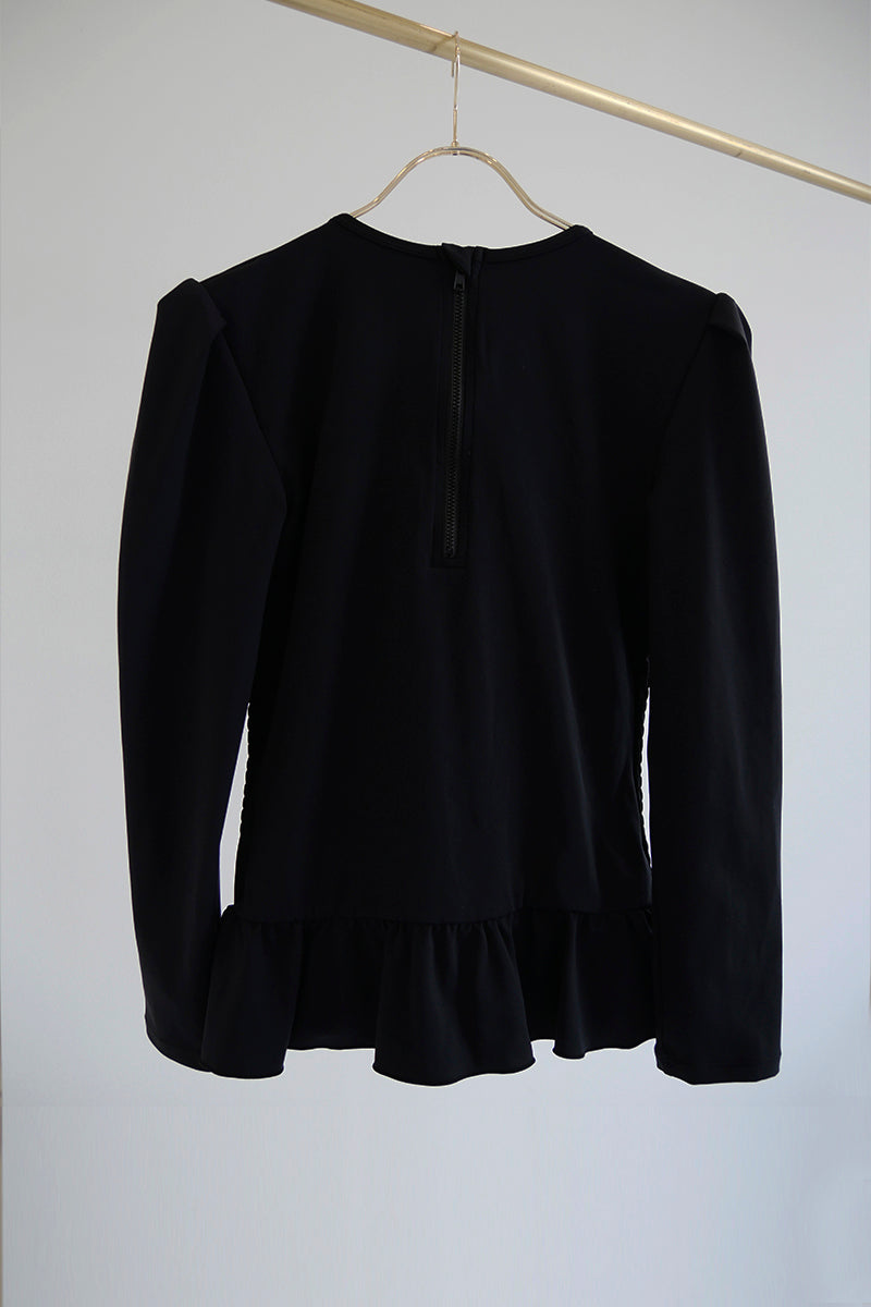 Prelude shirring tops long / black