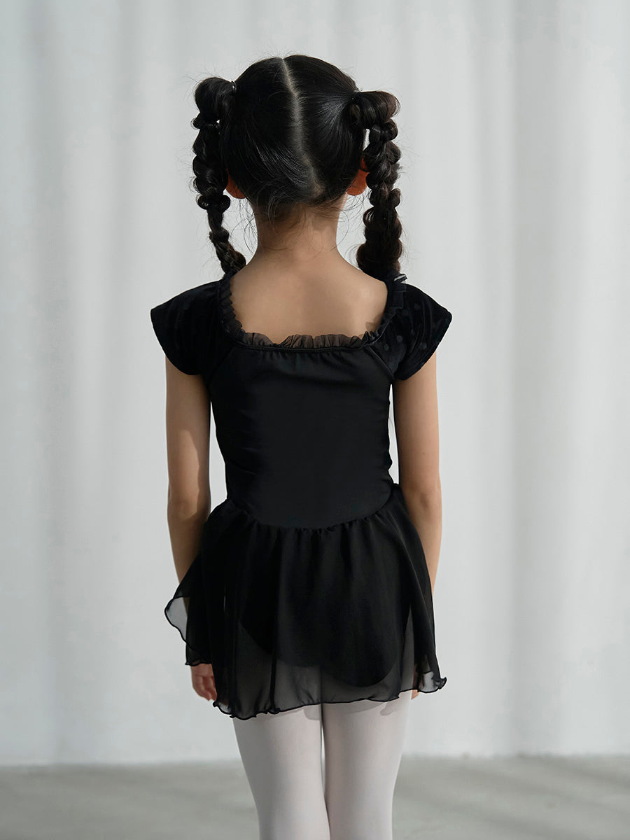 Retune.stina / Dólce / velour dot black / kids & girl