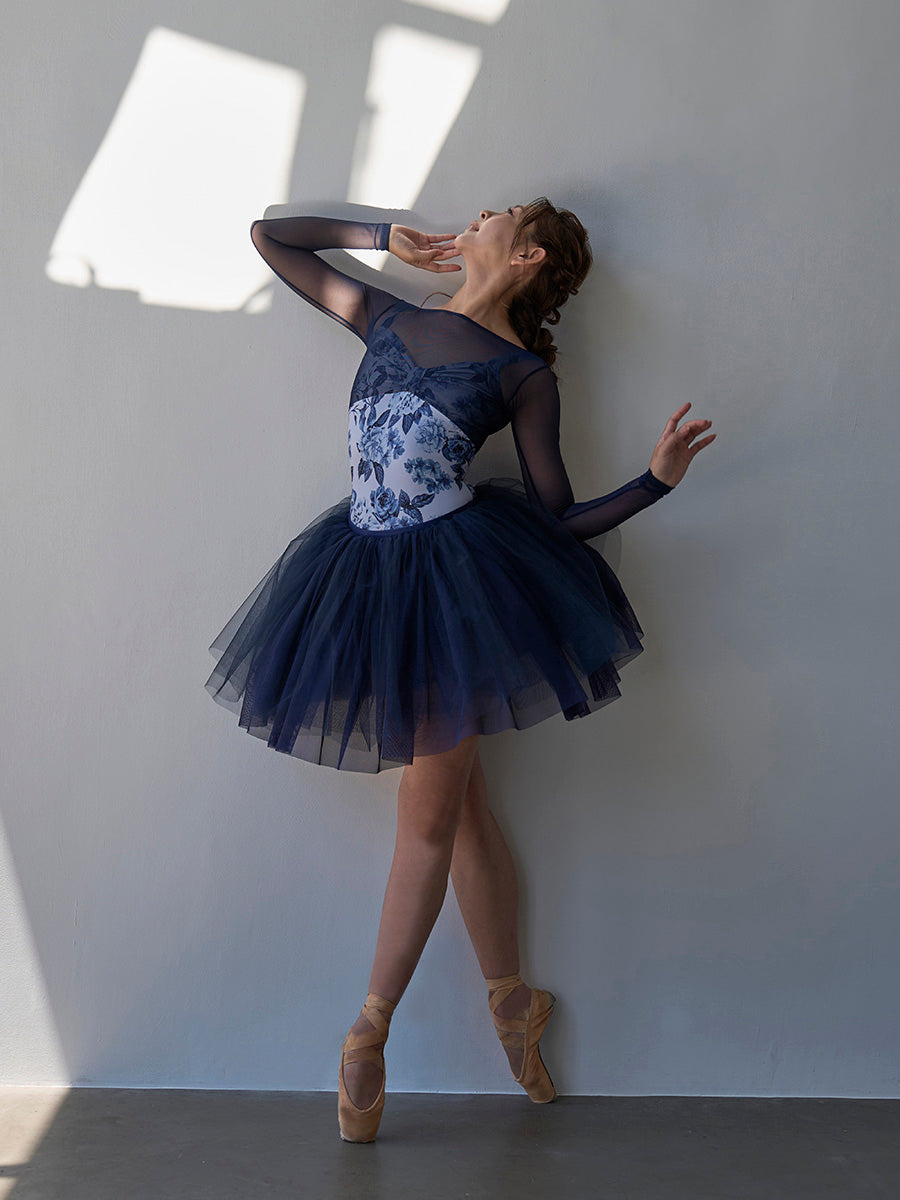 type L long ribbon / Orbit blue gray