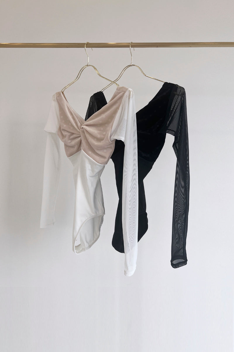 Retune.stina / Walts long / velours dot black / girl