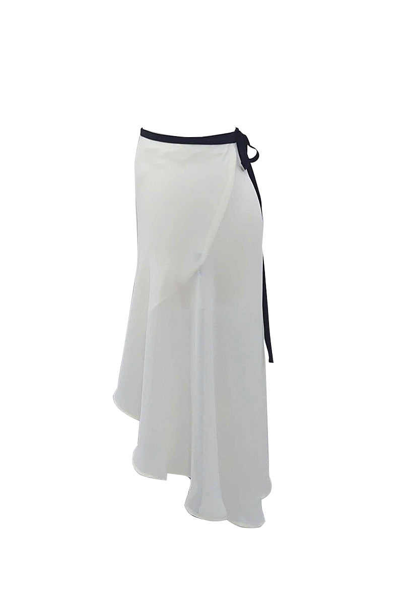 black ribbon wrap skirt / off-white