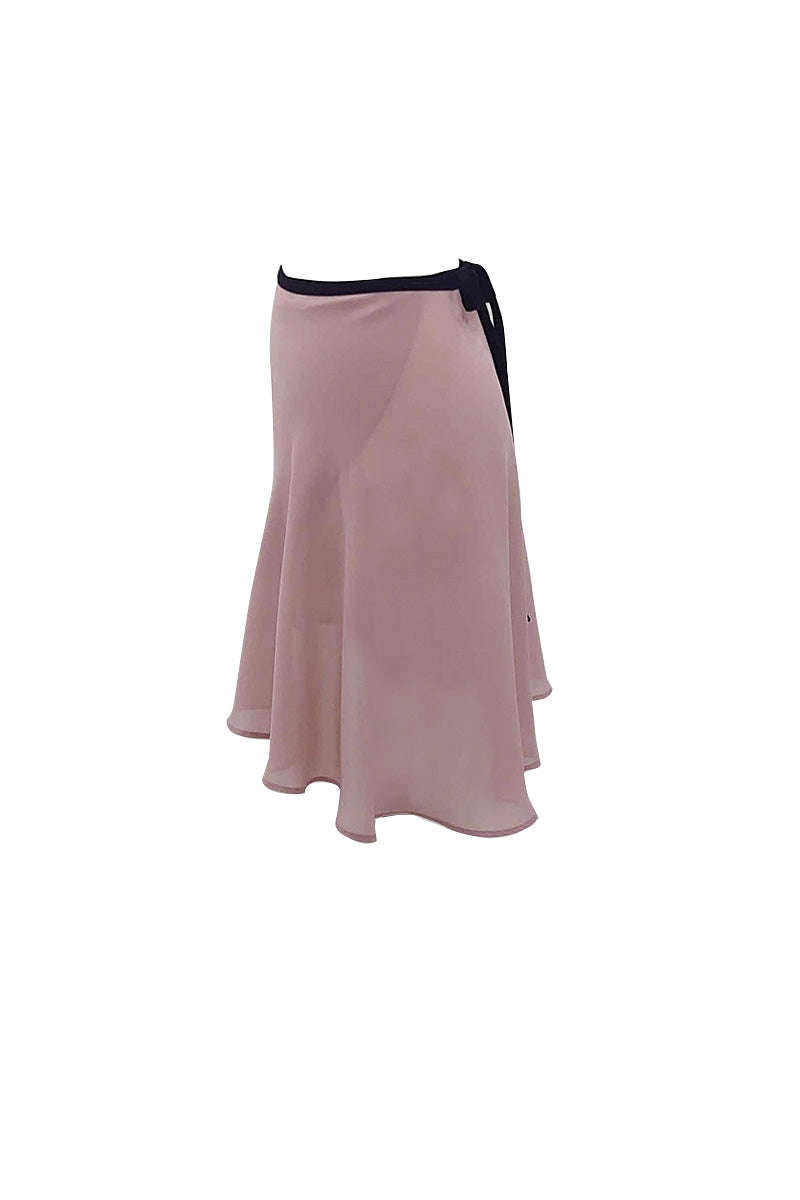 black ribbon wrap skirt / short / dusty pink