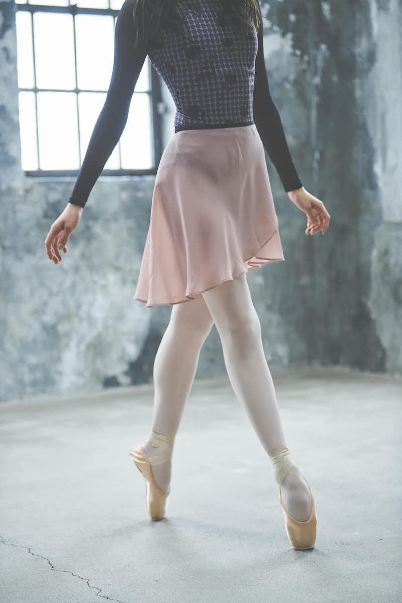 black ribbon wrap skirt / short / dusty pink
