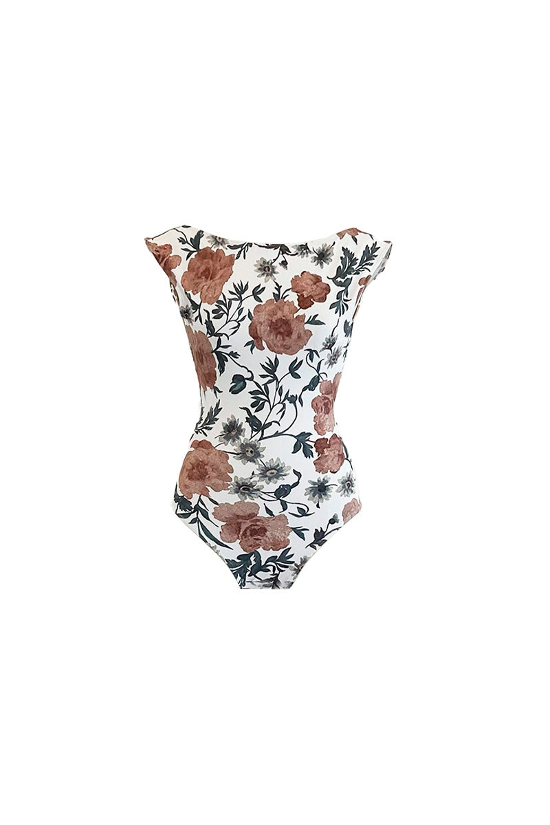 type K boat neck / old flower white