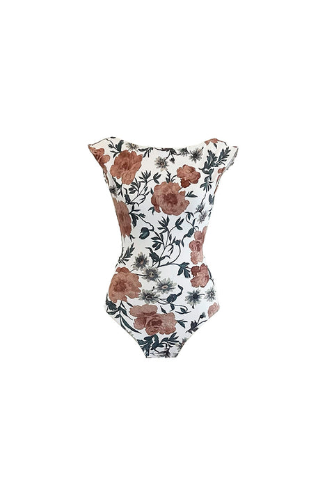 type K boat neck / old flower white