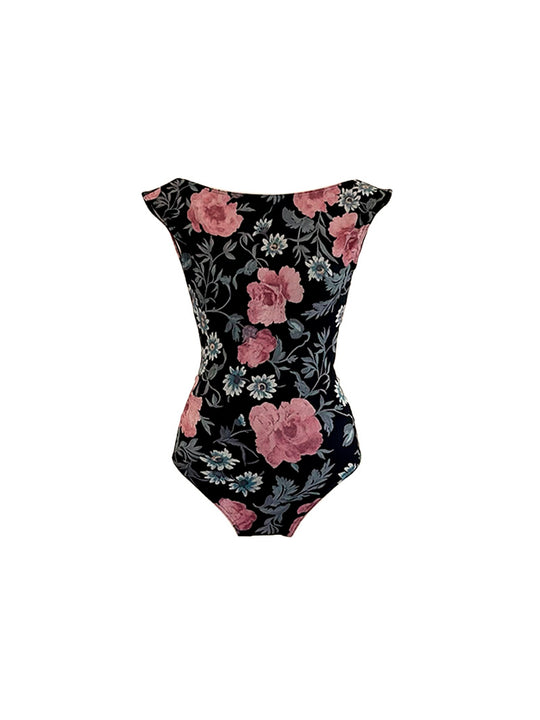 type K boat neck / old flower black