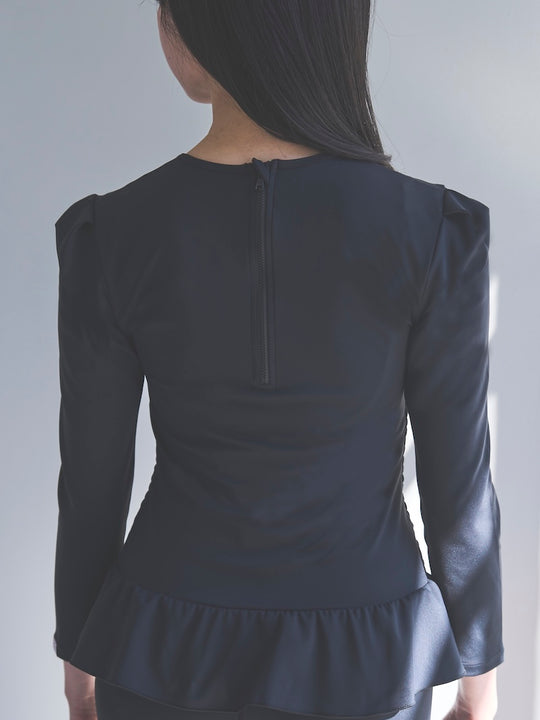 Prelude shirring tops long / black