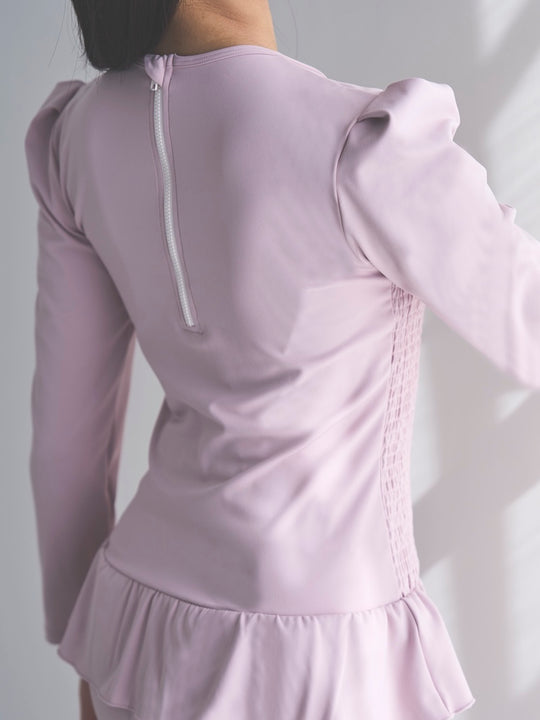 Prelude shirring tops long / dusty pink