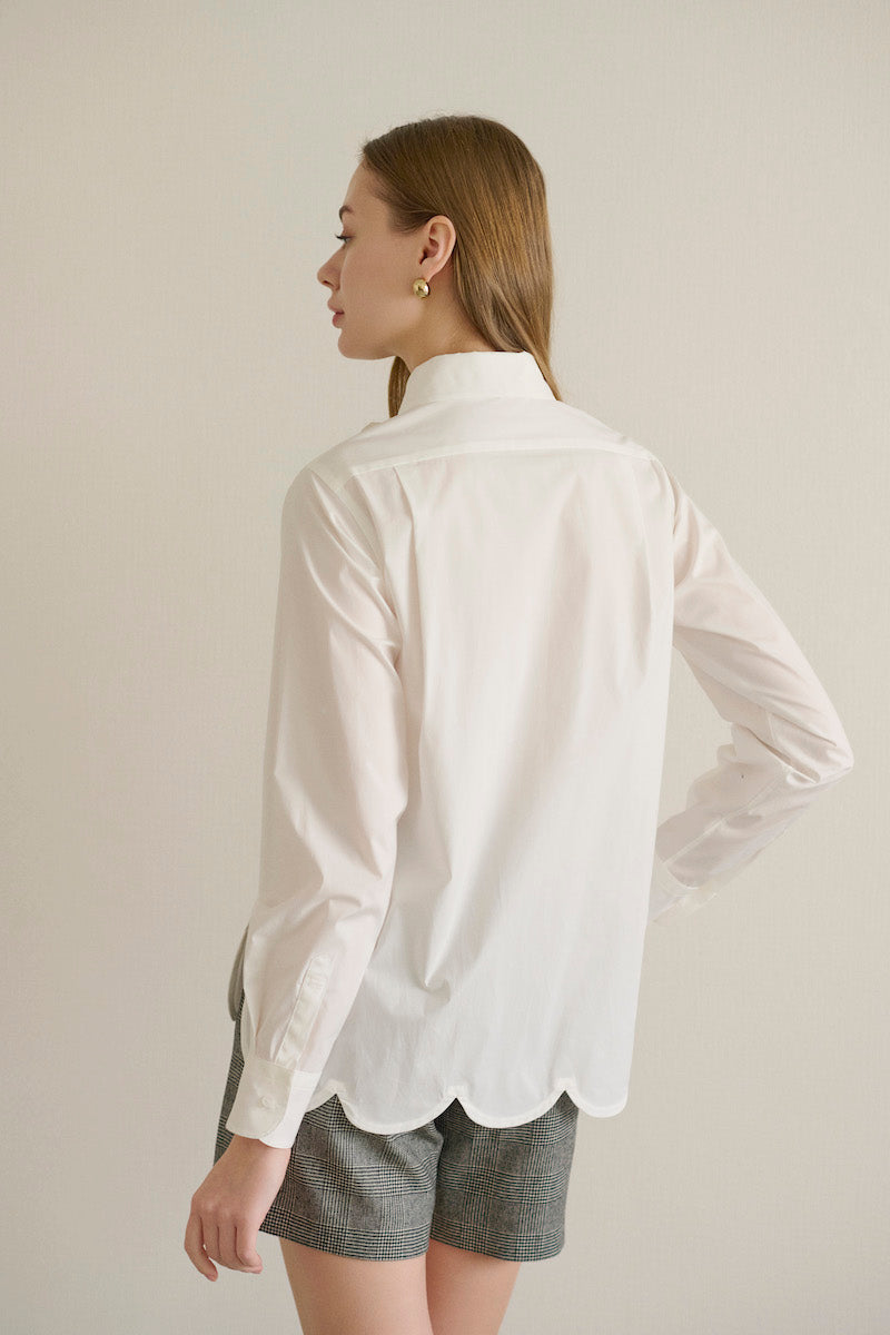 bowtie blouse / white