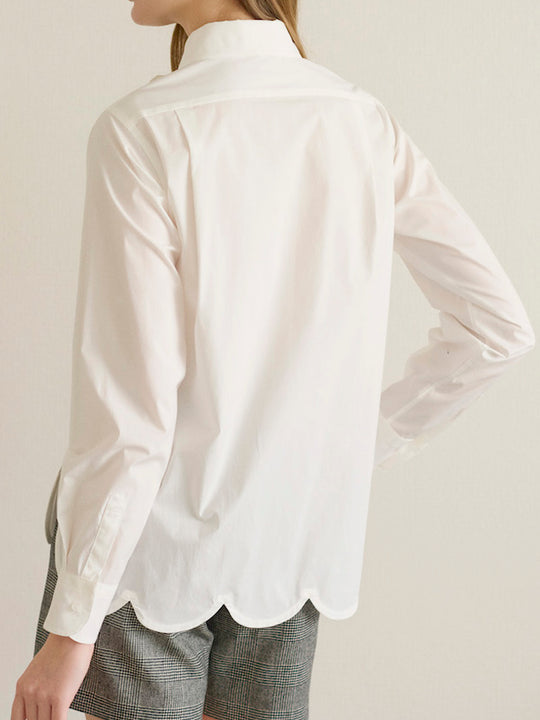 bowtie blouse / white