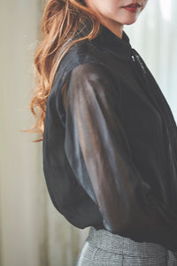 bowtie blouse / black