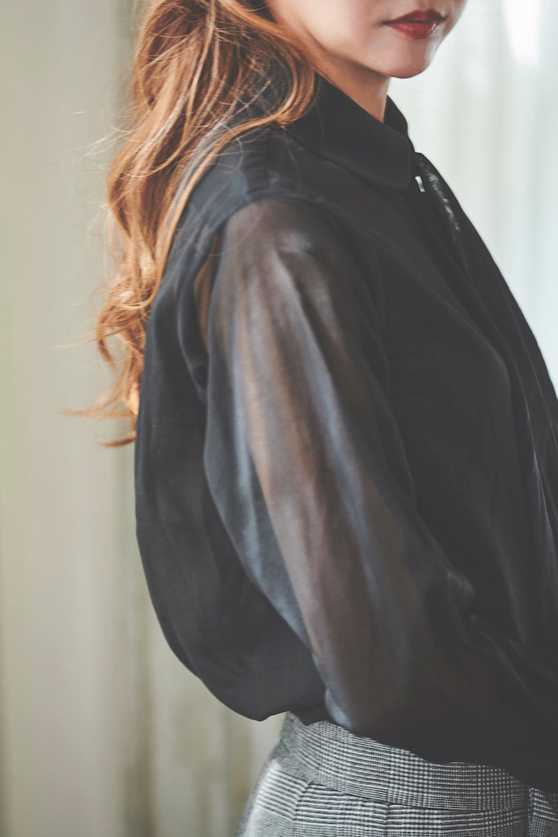 bowtie blouse / black
