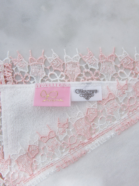 近沢レース店 × stina     leotard handkerchief 【2枚set】/  pink-white