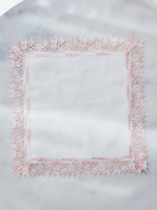 近沢レース店 × stina     leotard handkerchief 【2枚set】/  pink-white