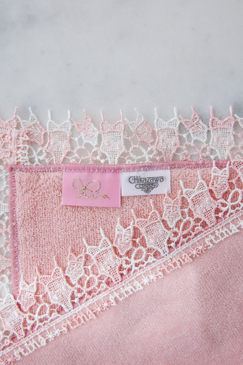近沢レース店 × stina     leotard handkerchief 【2枚set】/  pink-white