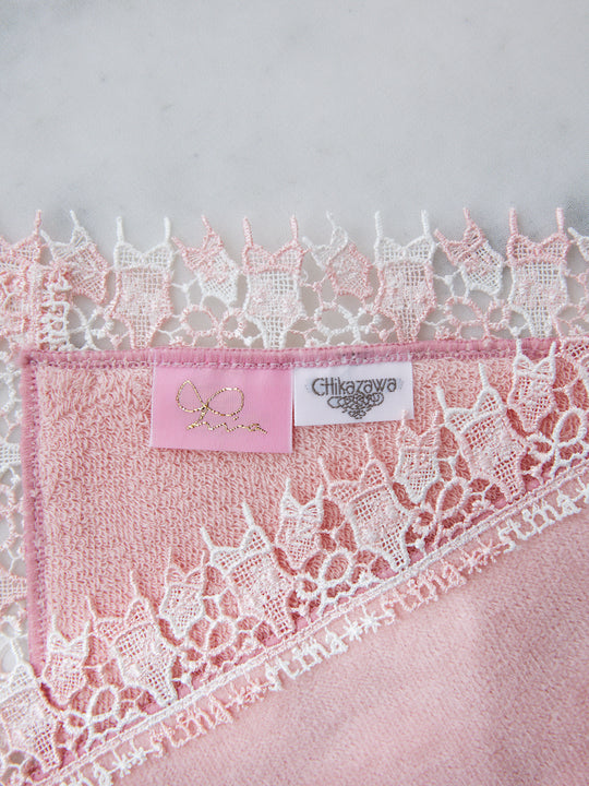 近沢レース店 × stina     leotard handkerchief 【2枚set】/  pink-white