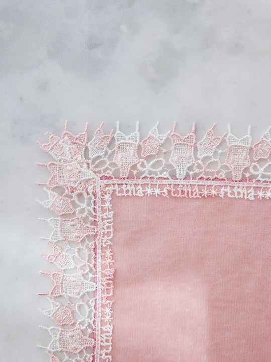 近沢レース店 × stina     leotard handkerchief 【2枚set】/  pink-white