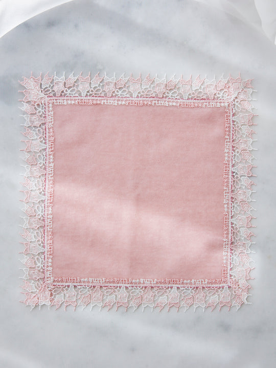 近沢レース店 × stina     leotard handkerchief 【2枚set】/  pink-white