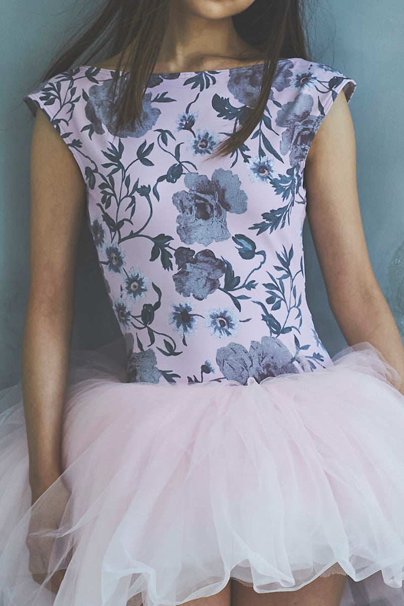 Type K Boat Neck / Vintage Floral Pink