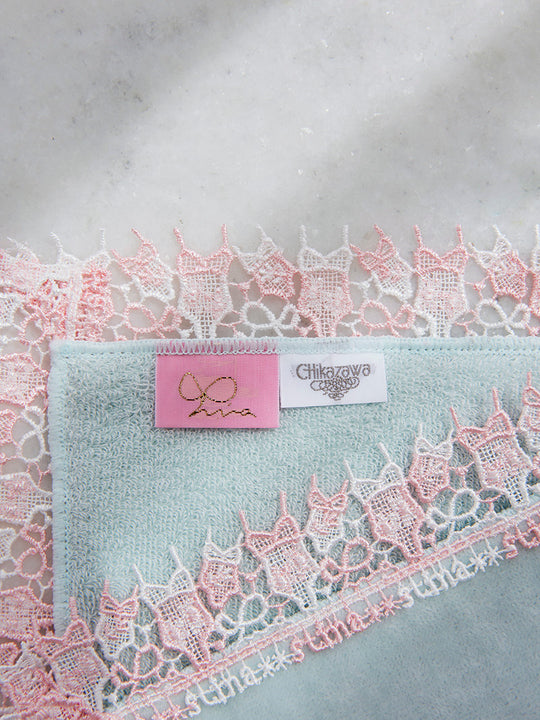 近沢レース店 × stina      leotard handkerchief / ice blue