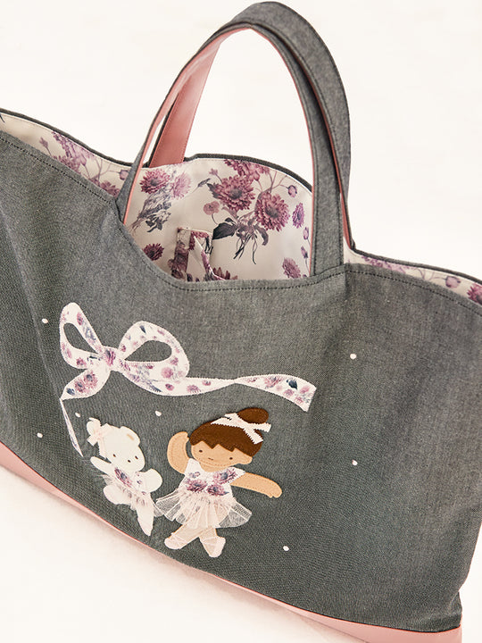 familiar × stina　Dahlia Ballet Denim Bag
