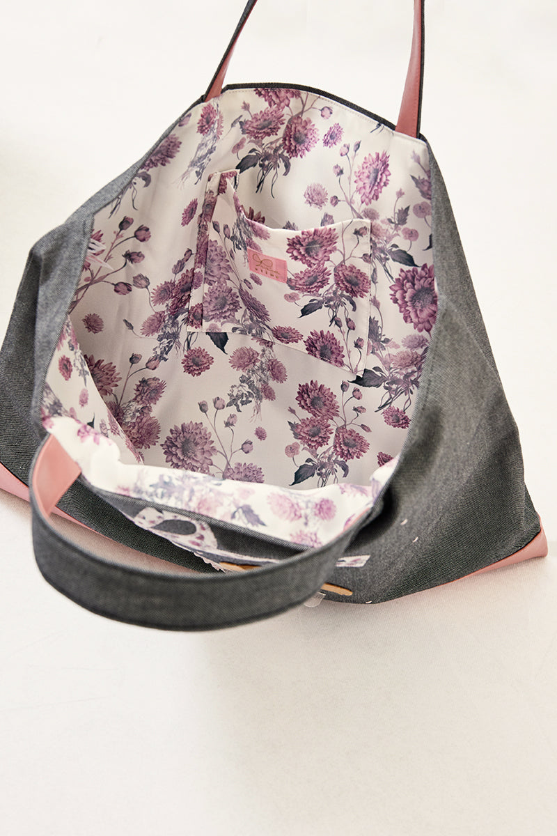 familiar × stina　Dahlia Ballet Denim Bag