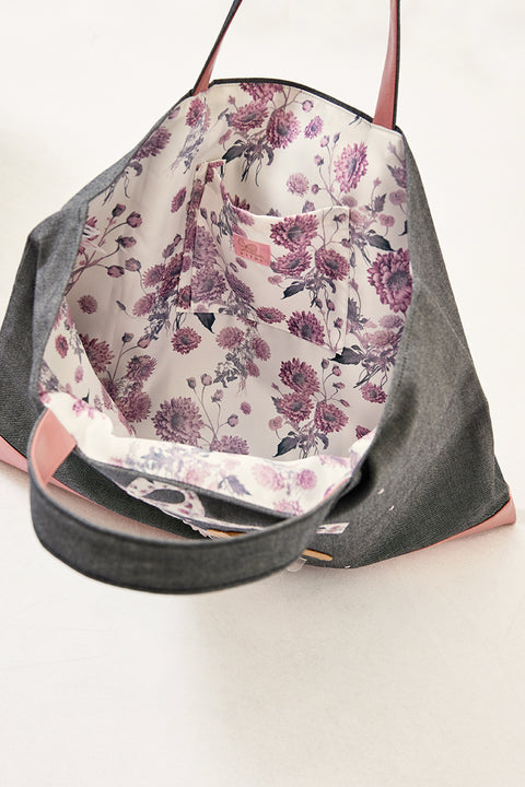 familiar × stina Dahlia Ballet Denim Bag