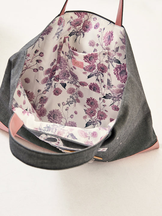 familiar × stina　Dahlia Ballet Denim Bag