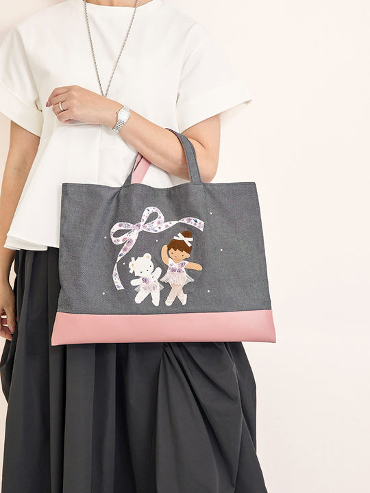 familiar × stina　Dahlia Ballet Denim Bag