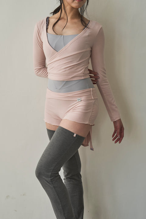 Retune. cache coeur tops / pink