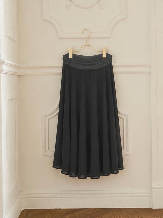circular skirt / black