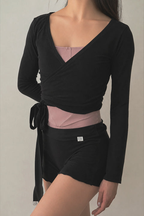 Retune. Cache-coeur top / Black