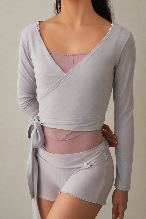 Retune. cache coeur tops / gray
