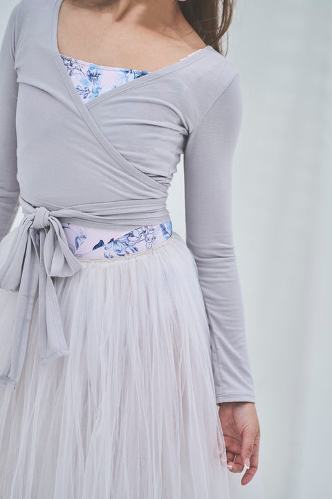 Retune. cache coeur tops / gray