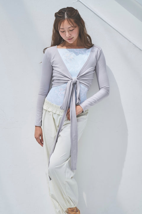 Retune. cache coeur tops / gray