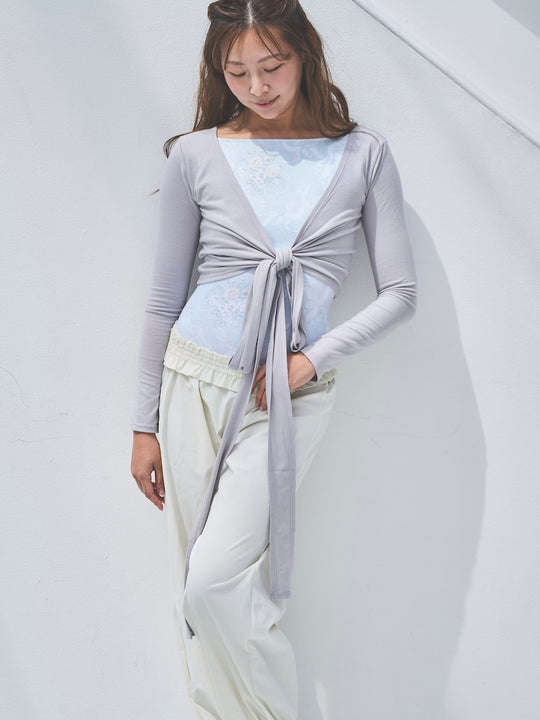 Retune. cache coeur tops / gray