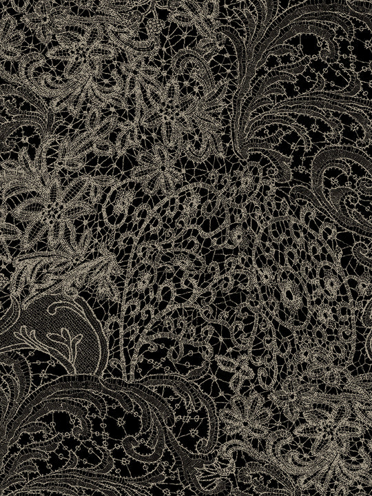 type Y neck ribbon / eternal lace black