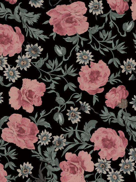 type K boat neck / old flower black