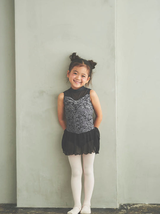 type Y neck ribbon / eternal lace black / kids / girl